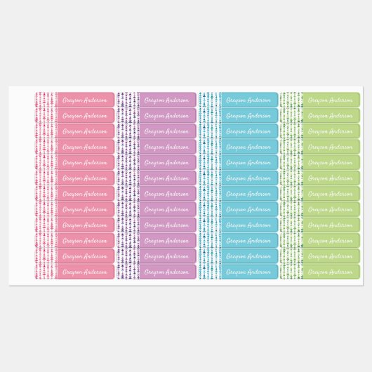 Triangle géométrique multicolore Enfants Étiquette (Feuille)