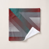 triangle gris bordeaux turquoise (Gant de toilette)
