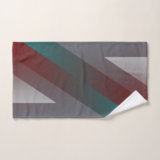 triangle gris bordeaux turquoise (Serviette à main)