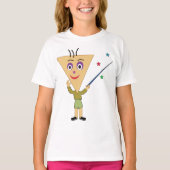 Triangle Head Character Girls T-Shirt (Voorkant)