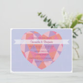Triangle Heart Faire-part de mariage (Debout devant)