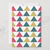 Triangle Invitation de mariage géométrique coloré (Dos)