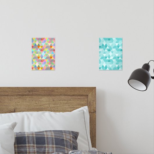 Triangle moderne poster murale art abstrait ensemb (Chambre à coucher)