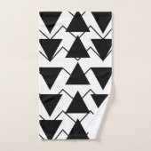 Triangle noir et blanc Chevron Stripes (Serviette à main)