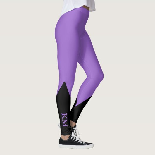 Triangle noir | Initiale | Leggings d'améthyste (Droite)