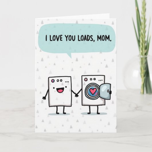 Triangle Pattern Love Mom Card Kaart (Voorkant)