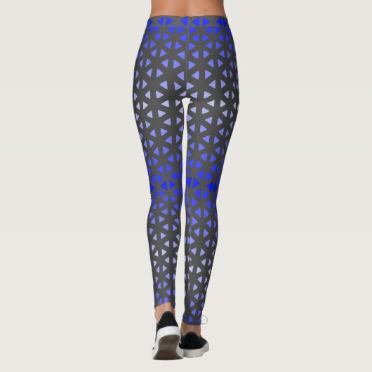 Triangle.Pattern.shade.blue.01 DGrey BG Leggings (Achterkant)