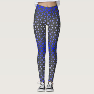 Triangle.Pattern.shade.blue.01 DGrey BG Leggings