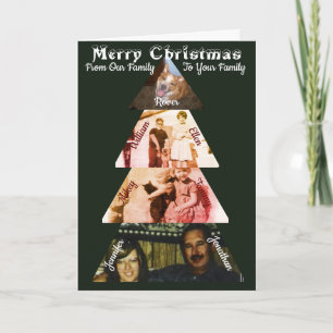 Triangle Photo Arbre de Noël Carte de voeux pliée