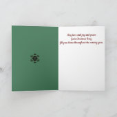 Triangle Photo Arbre de Noël Carte de voeux pliée (Intérieur)