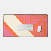 Triangle rayures en rose, orange et crème (Clavier et souris)