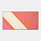 Triangle rayures en rose, orange et crème (Recto)