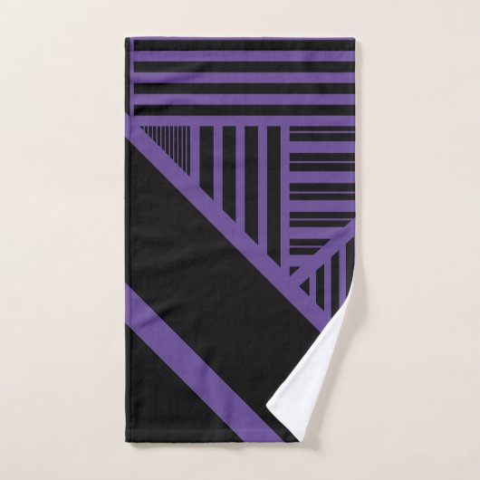 Triangle rayures en violet et noir (Serviette à main)