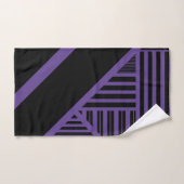 Triangle rayures en violet et noir (Serviette à main)