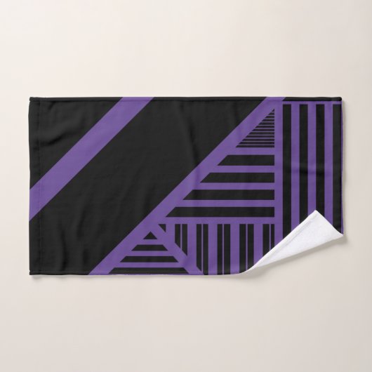 Triangle rayures en violet et noir (Serviette à main)