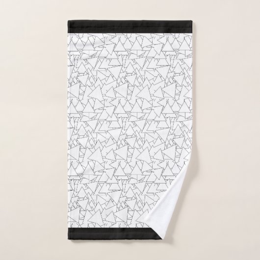 Triangle Répéter Blanc (Serviette à main)