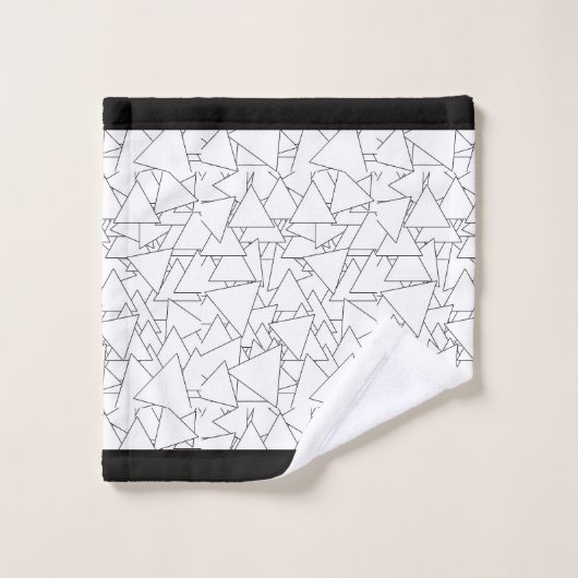 Triangle Répéter Blanc  (Gant de toilette)