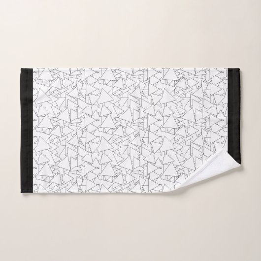 Triangle Répéter Blanc  (Serviette à main)