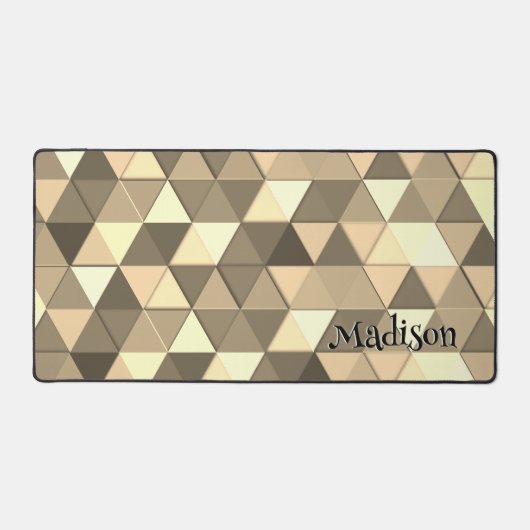 Triangle Sepia géométrie rétro motif Monogramme (Recto)
