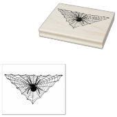 Triangle Shaped Web with big Spider for Halloween Rubberstempel (Gestempeld)