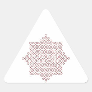 Triangle Stickers-Kolam Art-1 Driehoek Sticker