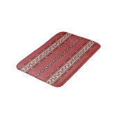 Triangle Stripe Kilim II Red Black White Badmat (Gekanteld)