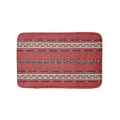 Triangle Stripe Kilim II Red Black White Badmat (Voorkant)