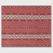 Triangle Stripe Kilim II Red Black White  Cadeaupapier (Vlak)
