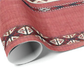 Triangle Stripe Kilim II Red Black White  Cadeaupapier (Rol Hoek)