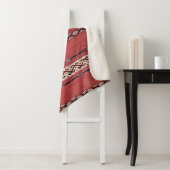 Triangle Stripe Kilim II Red Black White Sherpa Deken (In situ)
