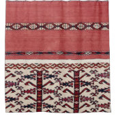 Triangle Stripe Kilim III Red Black White  Douchegordijn (Voorkant)