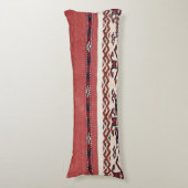 Triangle Stripe Kilim III Red Black White  Lichaamskussen (Voorkant Verticaal)