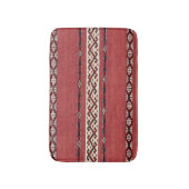 Triangle Stripe Kilim IV Red Black White Badmat (Voorkant Verticaal)