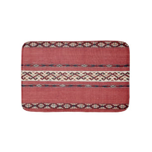 Triangle Stripe Kilim IV Red Black White  Badmat