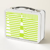 Triangle Stripes - Lime Green en White (Achterkant)
