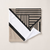 Triangle - Taupe, noir et blanc (Gant de toilette)