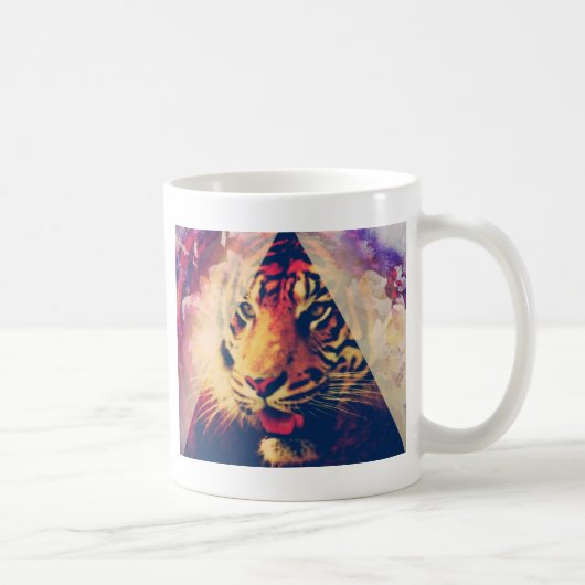 Triangle Tiger Grunge Koffiemok (Rechts)