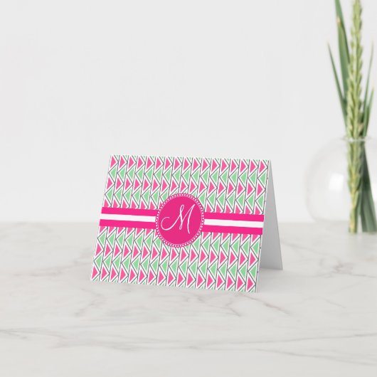 Triangle triangulaire gris rose monogramme (Devant)