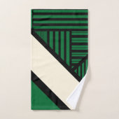 Triangle - Vert, Crème et Noir (Serviette à main)