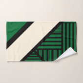 Triangle - Vert, Crème et Noir (Serviette à main)