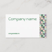 Triangle vert turquoise beige QR Carte de visite (Devant)