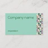 Triangle vert turquoise gris Carte de visite QR (Devant)