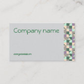 Triangle vert turquoise gris Carte de visite QR (Devant)