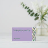 Triangle vert turquoise lavande QR Carte de visite (Debout devant)