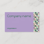 Triangle vert turquoise lavande QR Carte de visite (Devant)