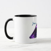 Triangle Violet Amethyst café Mug Avec Votre Nom (Gauche)