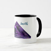 Triangle Violet Amethyst café Mug Avec Votre Nom (Devant droit)