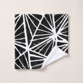 Triangles Abstraits noir et blanc Impression Lino (Gant de toilette)