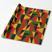 Triangles Black History Cadeaupapier (Uitgerold)