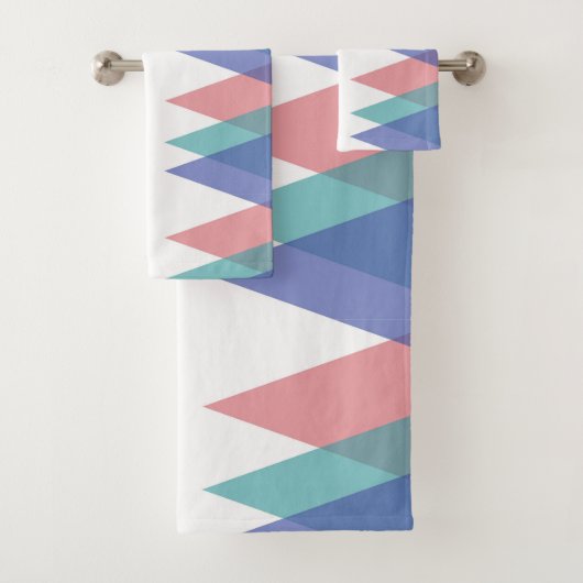 Triangles bleu et corail (En situation)